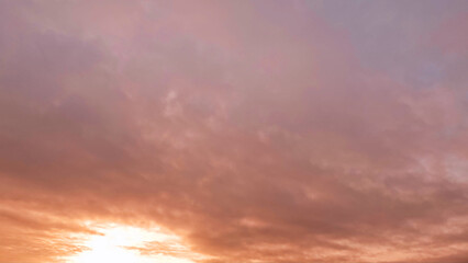 cute sunset goldish clouds on the sky backdrop - photo of nature