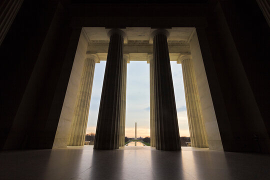The President's morning view out onto America's Front Yard, National Mall, Washington DC