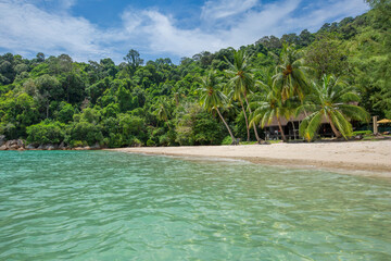 The Perhentian Island resort beach in Malaysia