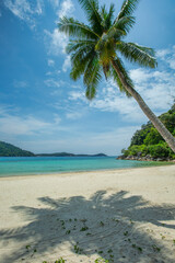 The Perhentian Island resort beach in Malaysia