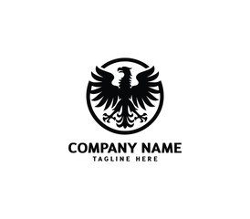 Vector polish eagle silhouette logo. Heraldic eagle logo. Modern eagle logo design concept symbol