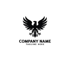Vector polish eagle silhouette logo. Heraldic eagle logo. Modern eagle logo design concept symbol