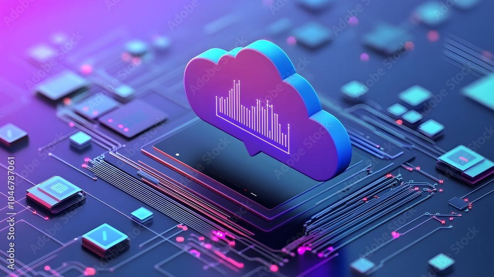 Poster cloud computing concept,cloud for transfer data.cloud computing, big data center, future infrastruct