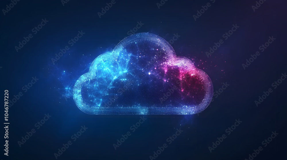 Poster cloud computing concept,cloud for transfer data.cloud computing, big data center, future infrastruct