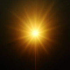 Fototapeta premium Golden Flare Png Image