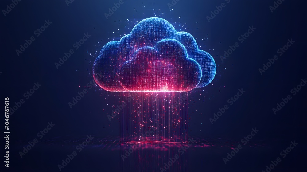 Poster cloud computing concept,cloud for transfer data.cloud computing, big data center, future infrastruct