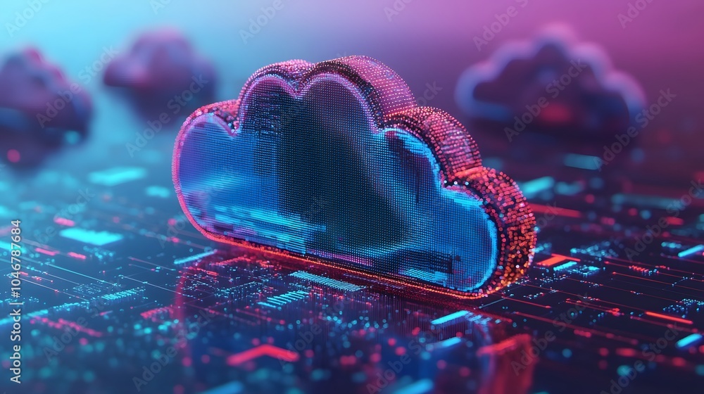 Poster cloud computing concept,cloud for transfer data.cloud computing, big data center, future infrastruct