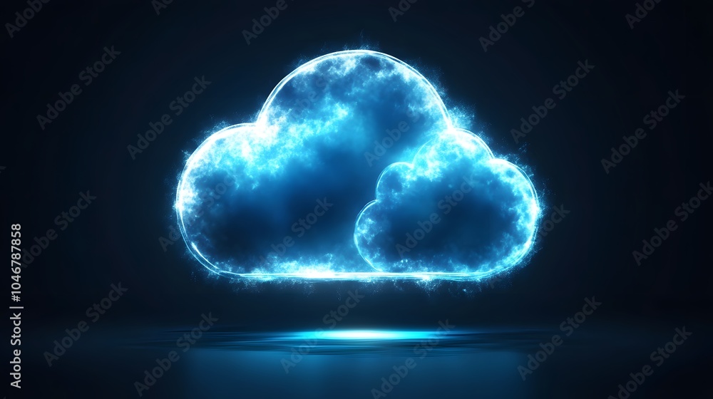 Poster cloud computing concept,cloud for transfer data.cloud computing, big data center, future infrastruct
