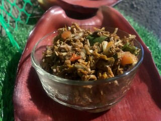 Banana flower sabji, South Indian food