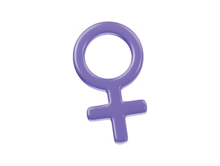 Female icon 3d render illustration