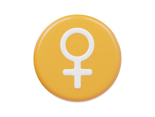 Female icon 3d render illustration
