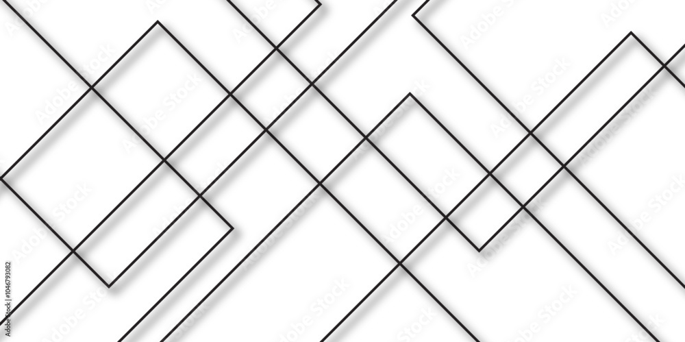 Leinwandbilder Abstract background black square stock line background. abstract artistic of geometric background black gradient abstract seamless vector pattern. Minimal style website banner, decoration Vector.	