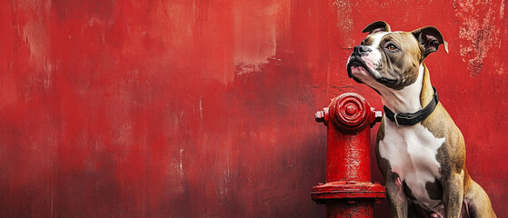 Staffordshire Bull Terrier Standing Proudly By A