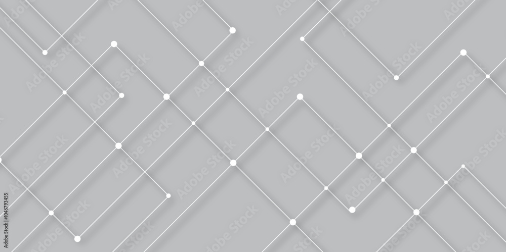 Poster abstract line or strokes with dots, dotted line, node point, digital background vector design concept. abstr technology black background Future new technology for business or science presentation.	