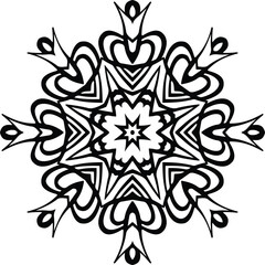 Fototapeta premium Flower Mandala Art Colourful Easy Circular Pattern in Form of Mandala With Flower for Henna, Mehndi, Tattoo, Decoration Decorative Ornament in Ethnic Oriental Style.