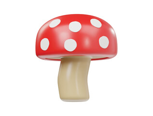 Mashroom icon 3d render illustration