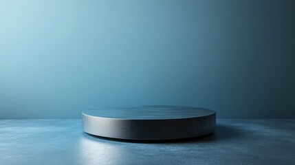 Create a podium mockup with a sleek metal top.