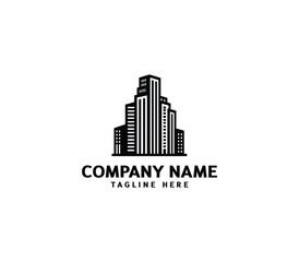Vector city buildings logo design. Modern building logo symbol. Building construction logo template