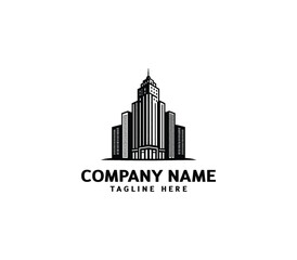 Vector city buildings logo design. Modern building logo symbol. Building construction logo template