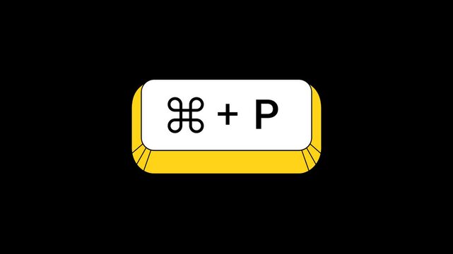 Command P key pressing Animation