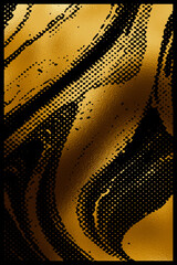 Golden abstract background. Design template for invitation, web, banner, birthday, wedding, business card. Ink stains .