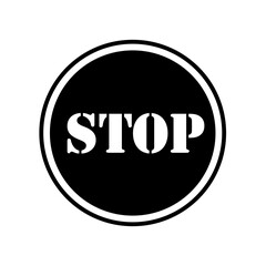 Stop stamp sign graphic design
