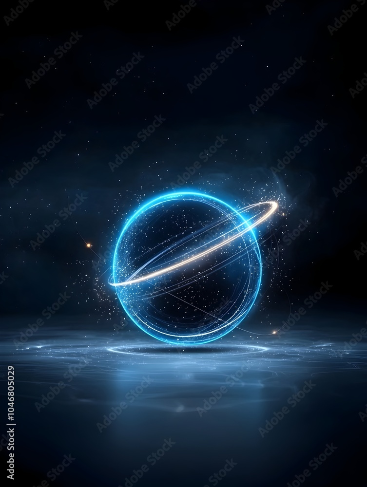 Fototapete mesmerizing cosmic sphere with intricate spiraling light patterns radiating a captivating energy tha