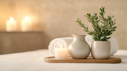 Elegant Herbal Tea in a Spa Setting