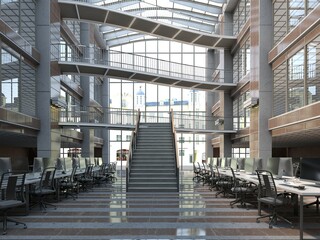 A modern open-plan office space