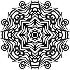 Mandala Art Easy Circular Pattern in the Form of a Mandala Decorative Ornament in Ethnic Oriental Style.