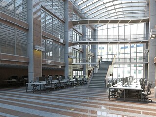 A modern open-plan office space