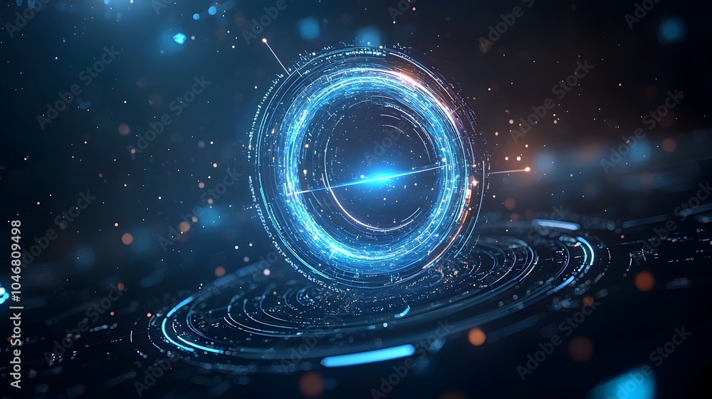 Leinwandbilder close up of a radiant cosmic orb swirling with mesmerizing energy patterns glowing brightly surround