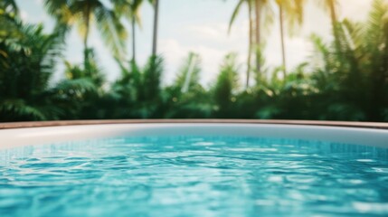 Serene Tropical Spa Pool in Warm Outdoor Setting