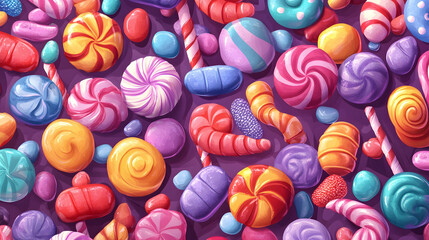 Fototapeta premium Colorful candy collection