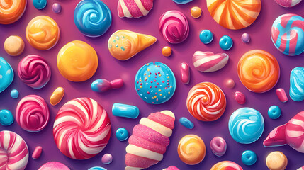 Fototapeta premium Vibrant candy medley