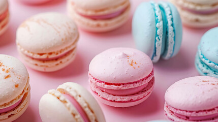 Obraz premium colorful macaroons on the table