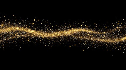 Elegant gold glitter confetti background designed for festive birthday party invitations, 50th wedding anniversaries, lively dance clubs, joyful winter celebrations like Christmas and New Year’s Eve