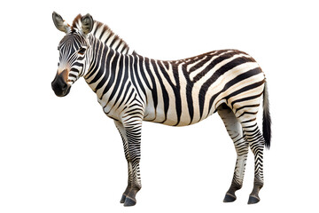 Fototapeta premium Zebra isolated on white background 