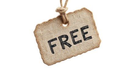 tag isolated on Transparent Background