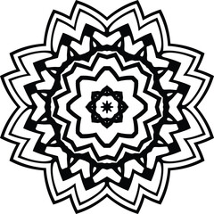 Mandala Flower Tattoo Sleeve Circular Pattern in the Form of a Mandala Decorative Ornament in Ethnic Oriental Style.
