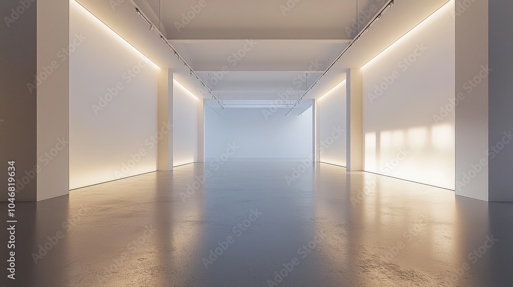 Poster a pristine blank white background with soft, diffused lighting creating a calm and neutral atmospher