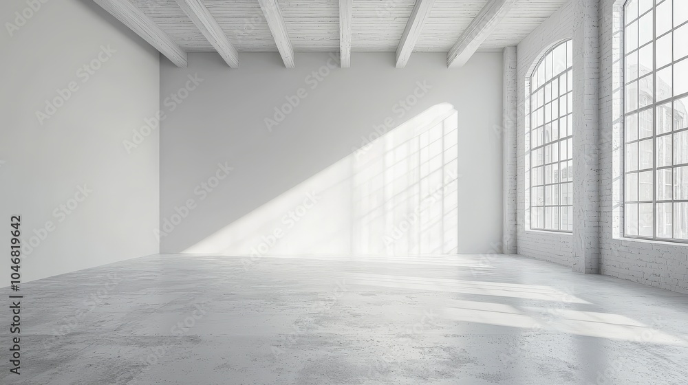 Poster a pristine blank white background with soft, diffused lighting creating a calm and neutral atmospher