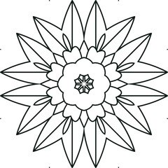 Mandala Flower Coloring Pages Circular Pattern in Form of Mandala With Flower for Henna, Mehndi, Tattoo, Decoration Decorative Ornament in Ethnic Oriental Style.