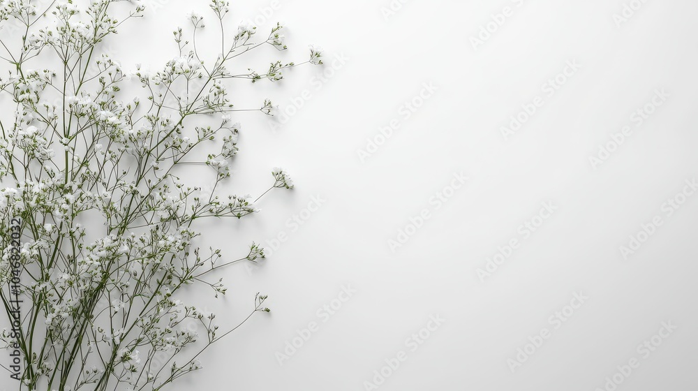 Poster a smooth white background with an elegant finish, providing a sophisticated canvas for text overlays