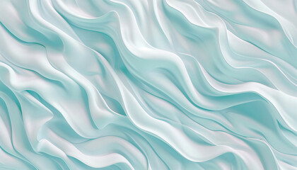 Soft Waves of Textured Fabric Create an Elegant Backdrop in Serene Shades of Teal