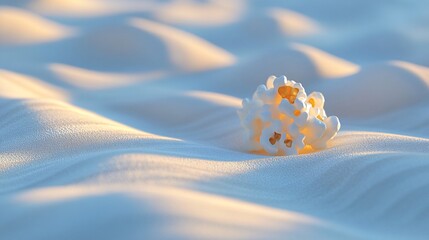 Fototapeta premium Popcorn Kernel in Snowy Landscape