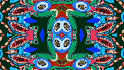 Abstract colorful psychedelic mandala kaleidoscope background pattern for a summer music festival