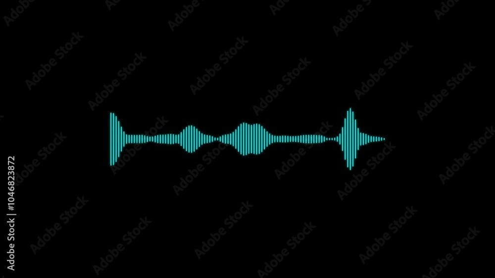 Aufkleber audio waveform spectrum animation. audio spectrum wave effect animation. video footage of audio visu