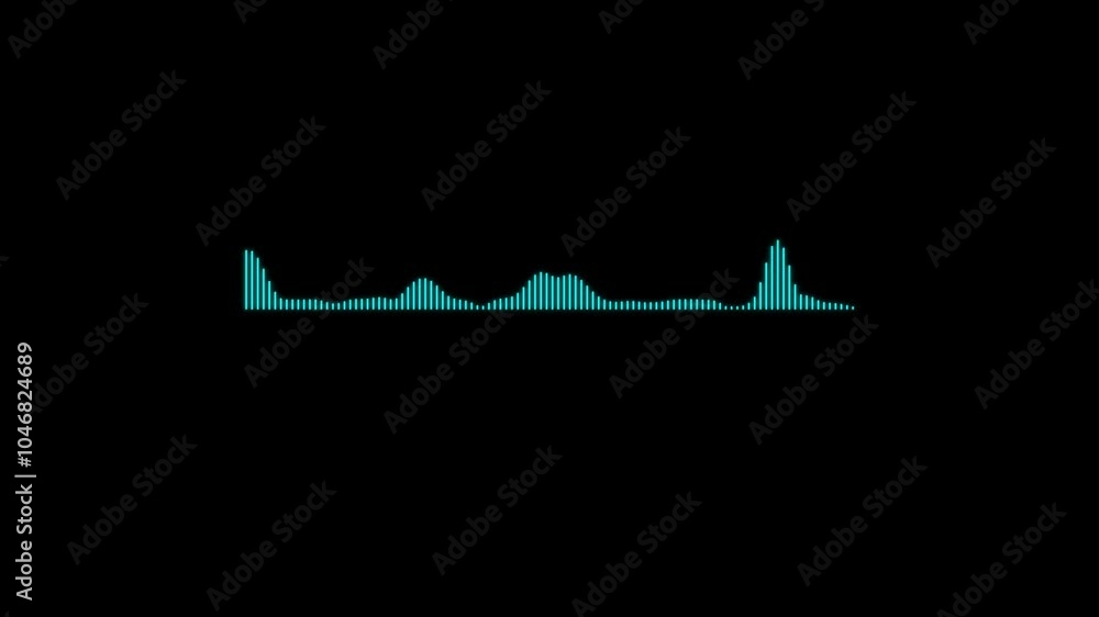 Aufkleber audio waveform spectrum animation. audio spectrum wave effect animation. video footage of audio visu