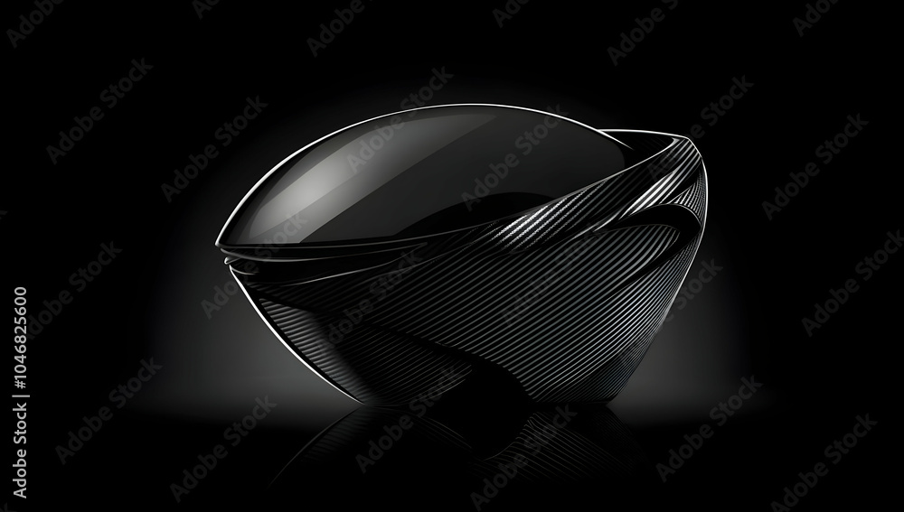Poster a sleek, futuristic object with a glossy surface and dynamic design, suggesting advanced technology.